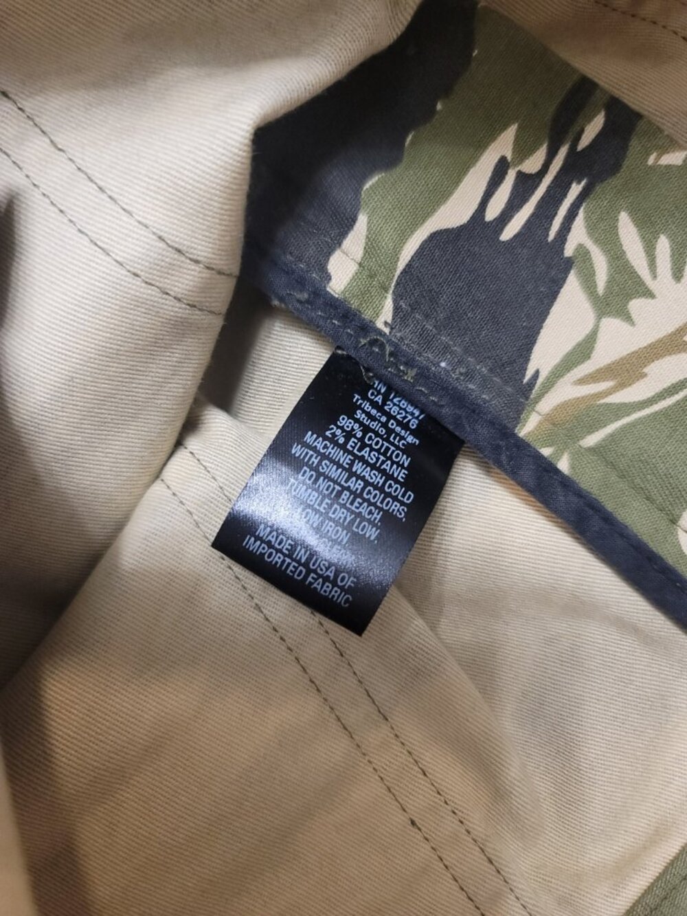 Nili Lotan Women's Jenna Pants Size 6 Green Cotton Twill Tiger Print Camo - Picture 7 of 9